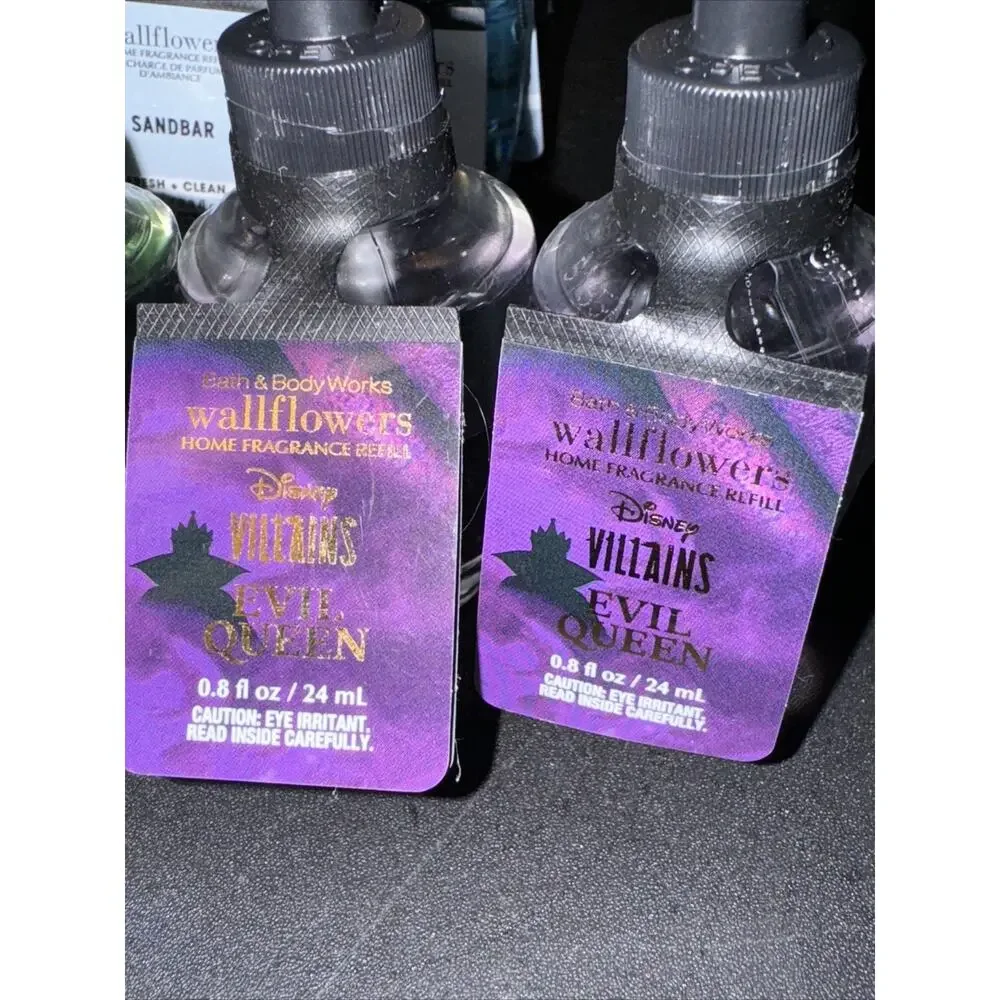 4 Bath & Body Works DISNEY Villains Maleficent Evil Queen Wallflowers Refill